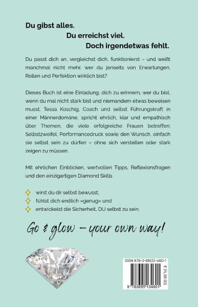 Buchrückseite: Glow your own way